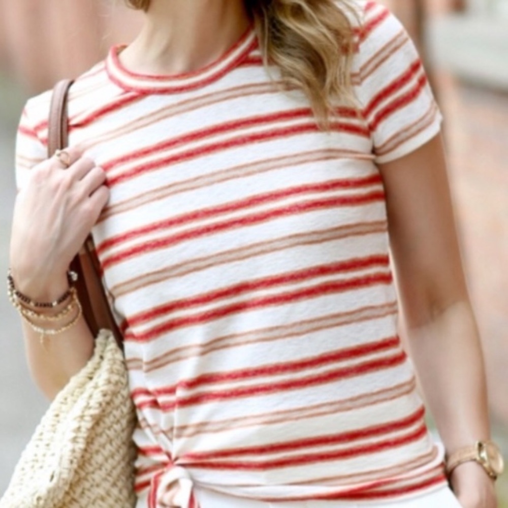 Madewell Striped Knit Shrunken T-Shirt L